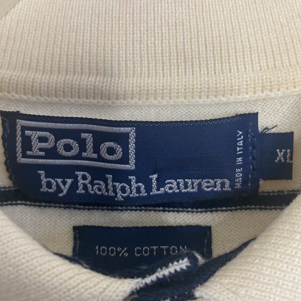 POLO Ralph Lauren Men’s Vintage Striped Long Sleeves Polo Size XL. Made in Italy - Picture 3 of 10